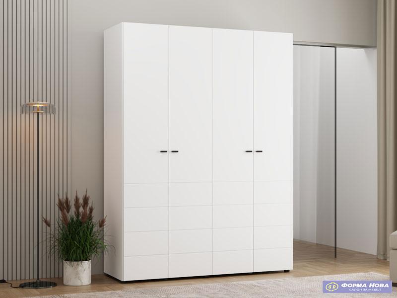 Ормар НЕВИС 4К х207 Опак бела 