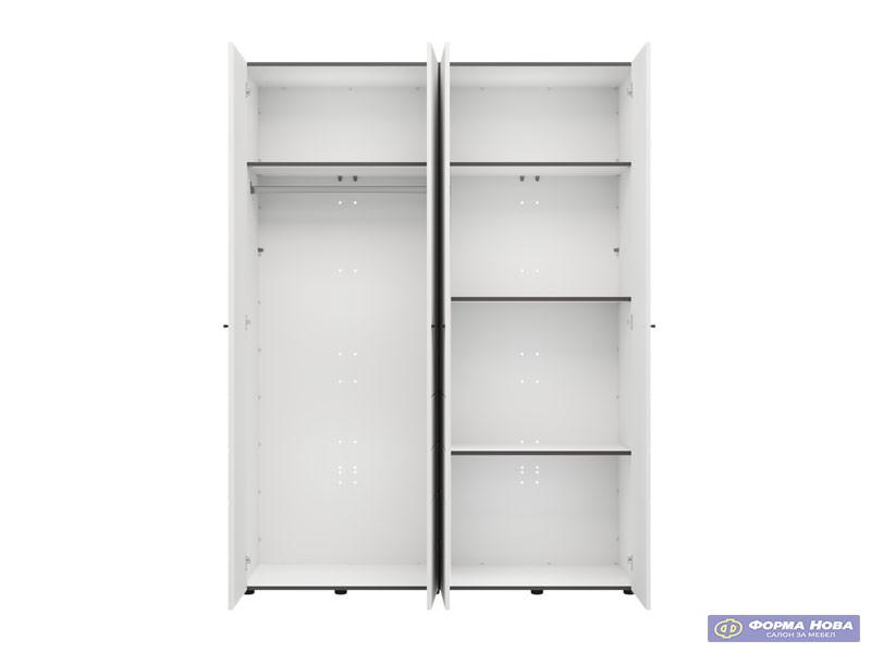Ормар НЕВИС 4К х207 Опак бела 
