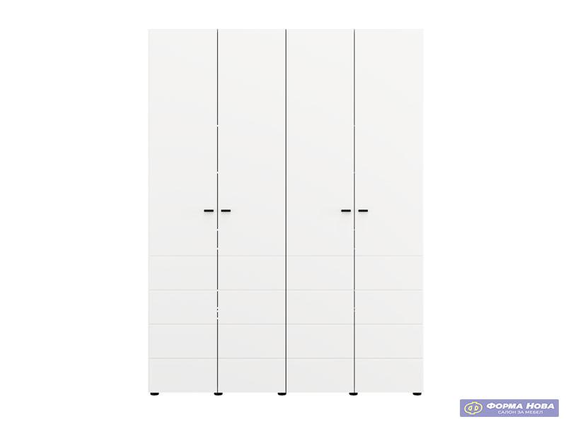Ормар НЕВИС 4К х207 Опак бела 