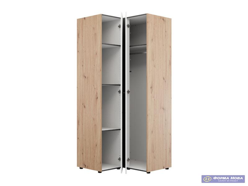 Ормар НЕВИС УГ х207 Артисан храст/ Опак бела 