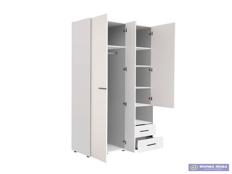 Ормар КАМБРИС 3К2ФО Опак бела 