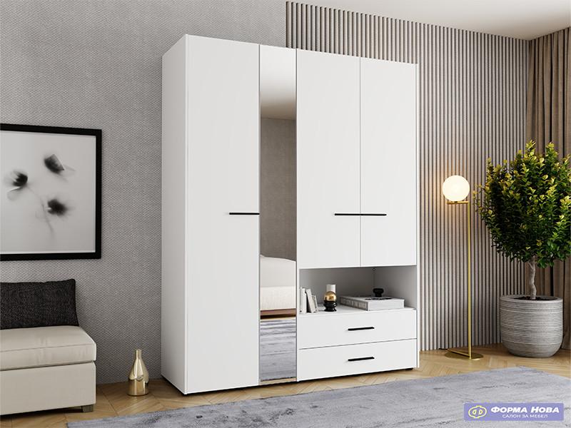 Ормар КАМБРИС 4К2ФО Опак бела 