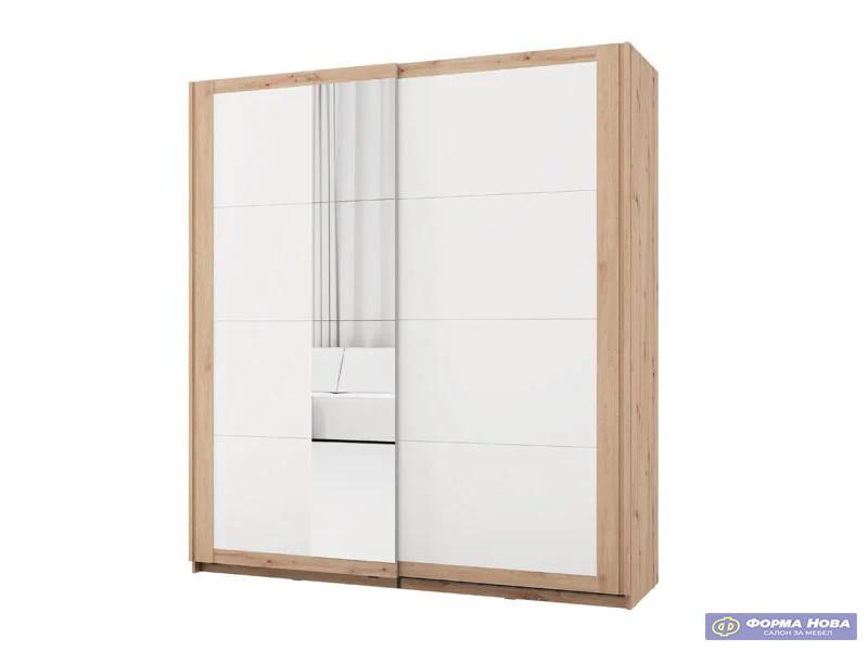 Гардеробер КАРТЕНА 200 ОГ h217 Пг3-w200 Артисан храст/Опак бела/Артисан храст медијапан 