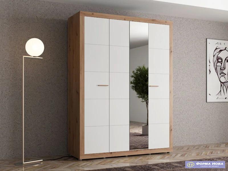 Ормар КАРТЕНА 4К1О h207 ПК2-w751 Артисан храст/Опак бела 