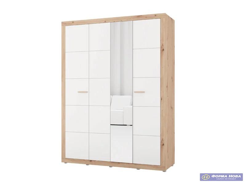 Ормар КАРТЕНА 4К1О h207 ПК2-w751 Артисан храст/Опак бела 