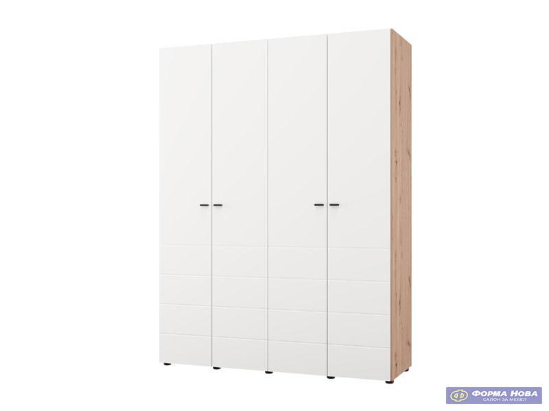 Ормар НЕВИС 4К h207 ПК2-w751 Артисан храст/ Опак бела 