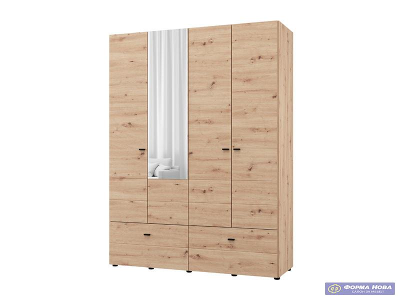 Ормар НЕВИС 4К2Ф1О h207 ПК2-w751 Опак бела 