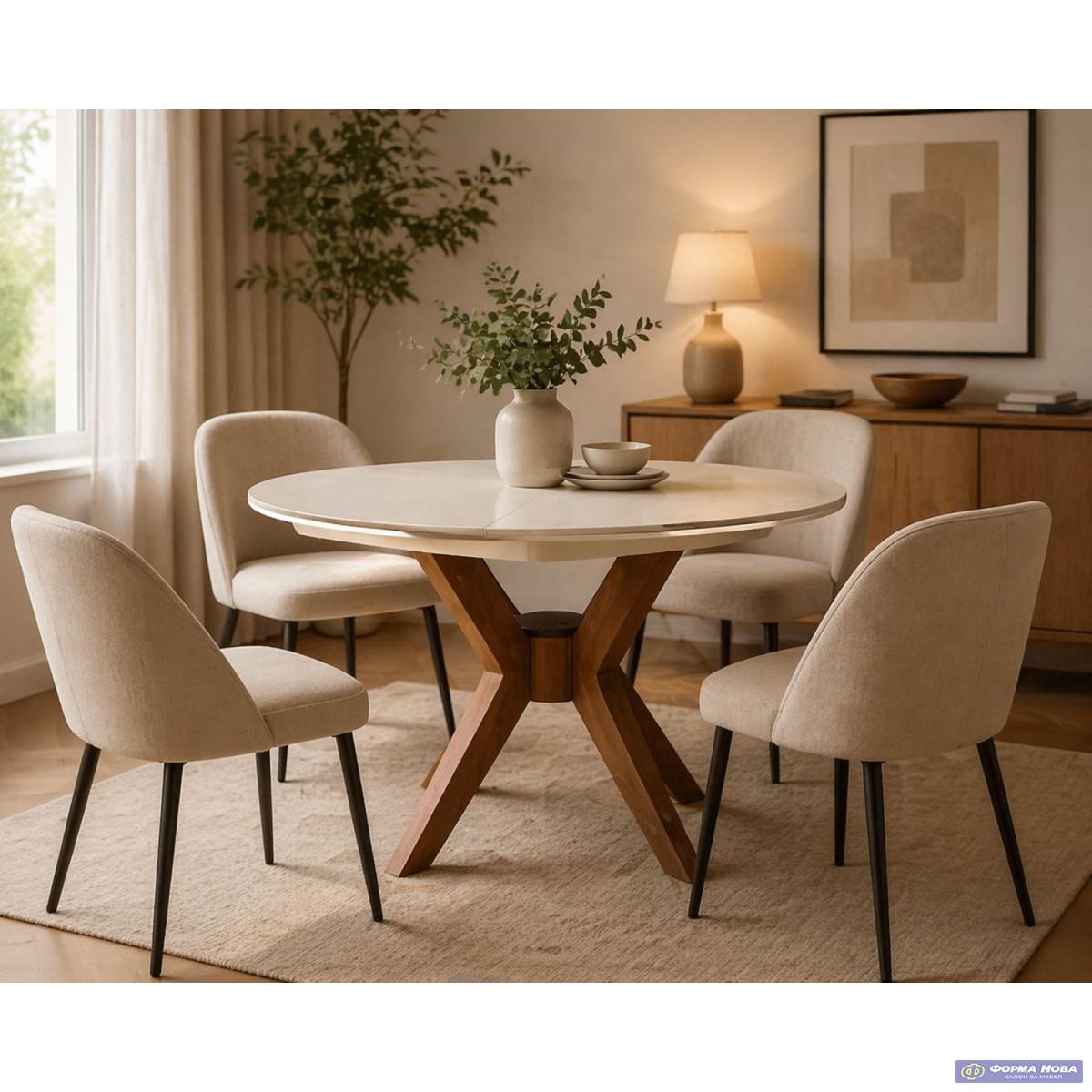 Трпезариска маса АРЕС-103 ХЛ Амаро/ногарки Амаро Мит. 