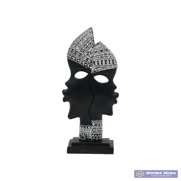 ДЕКОРАТИВНА ФИГУРА XL240306 ЦРНО БЕЛА 12х6х26 