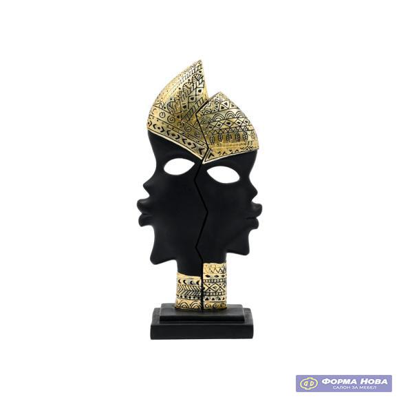 ДЕКОРАТИВНА ФИГУРА XL240306 ЦРНО ЗЛАТНА 12х6х26 