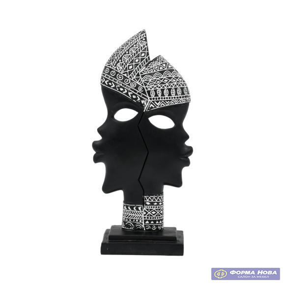 ДЕКОРАТИВНА ФИГУРА XL240305 ЦРНО БЕЛА 15х7х31 