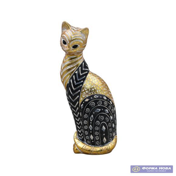 ДЕКОРАТИВНА ФИГУРА XL231201 ЦРНО-ЗЛАТНО-БЕЛА 15x11x23 cm 