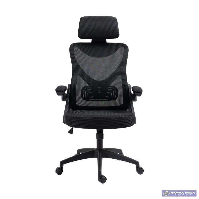 КАНЦЕЛАРИСКО СТОЛЧЕ W-21-9 ЦРНО СО МРЕЖА 63?61?128,5 cm 