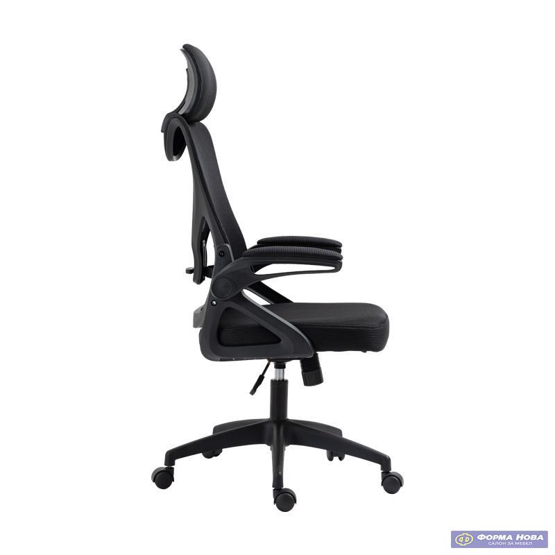 КАНЦЕЛАРИСКО СТОЛЧЕ W-21-9 ЦРНО СО МРЕЖА 63?61?128,5 cm 