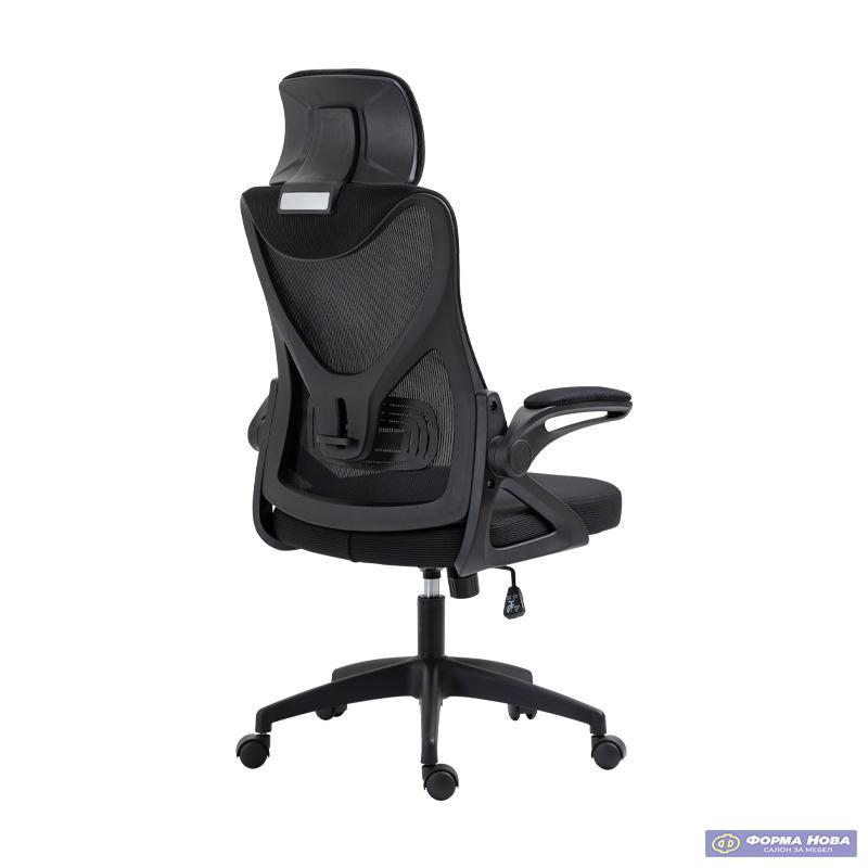 КАНЦЕЛАРИСКО СТОЛЧЕ W-21-9 ЦРНО СО МРЕЖА 63?61?128,5 cm 