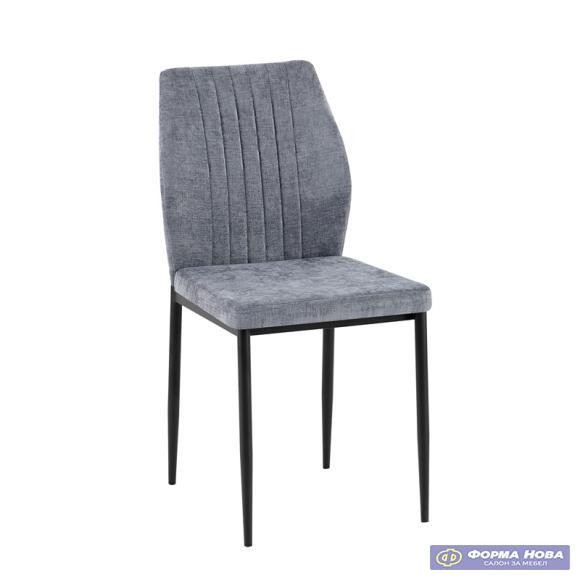 ТРПЕЗАРИСКА СТОЛИЦА ETC 25410 БОЈА ШТОФ RDG4507 17 МЕТАЛНИ НОГАРКИ 42x58x87cm 