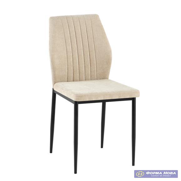ТРПЕЗАРИСКА СТОЛИЦА ETC 25410 БОЈА ШТОФ RDG4507 5 МЕТАЛНИ НОГАРКИ 42x58x87 